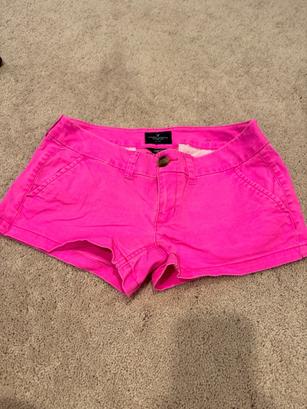 American Eagle Outfitters Bright Pink High-Waist Women's Shorts